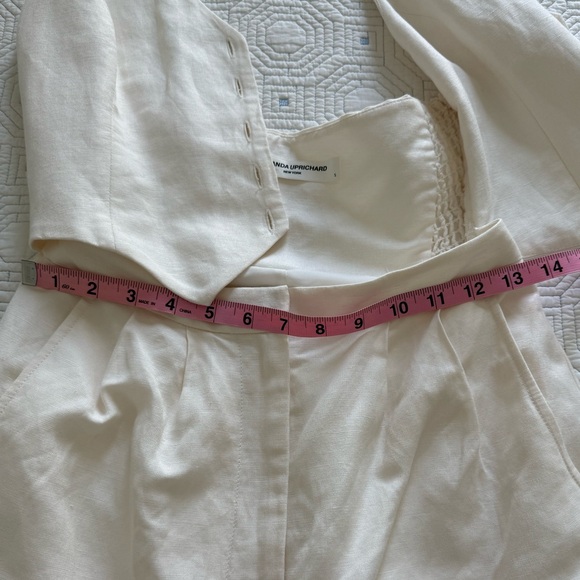 NWT-Amanda Uprichard off white Halter Button-Down Romper - Picture 12 of 12